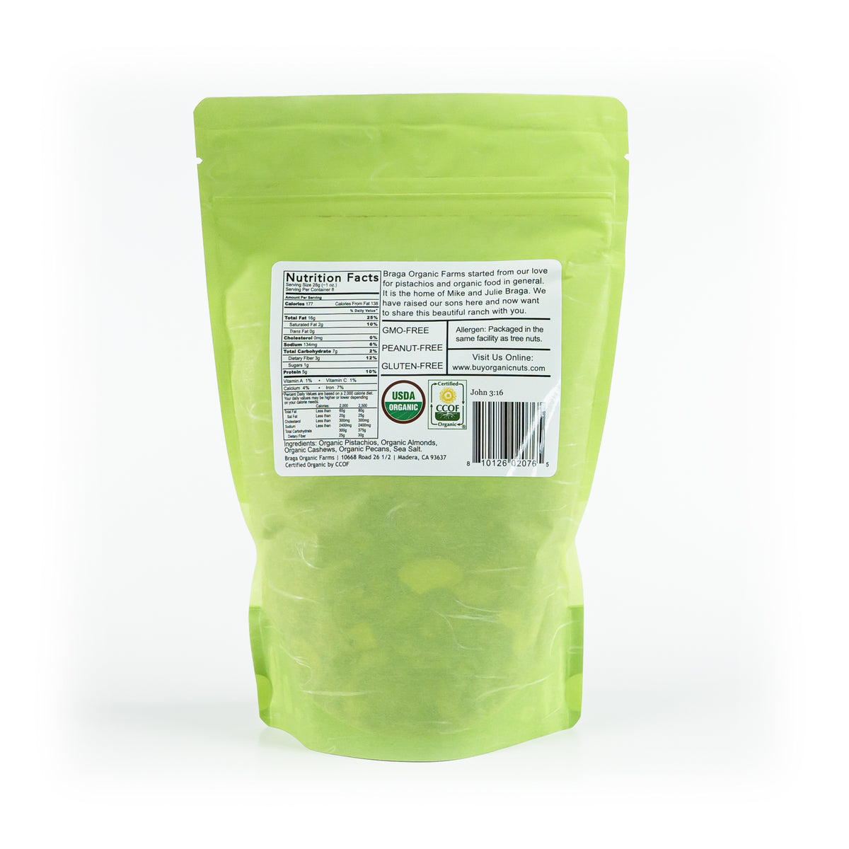 12- 8 oz bags of Organic Pacific Coast Blend