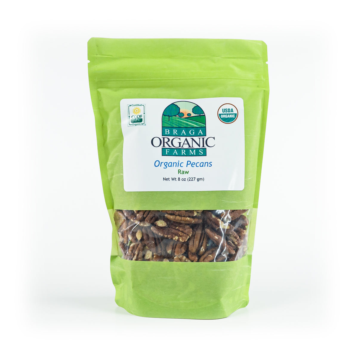 12- 8 oz bags of Organic Pecans