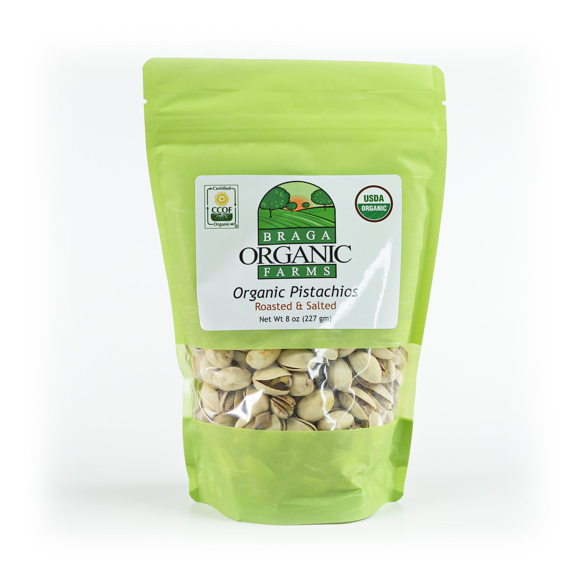 12- 8 oz bags of Organic Inshell Pistachios