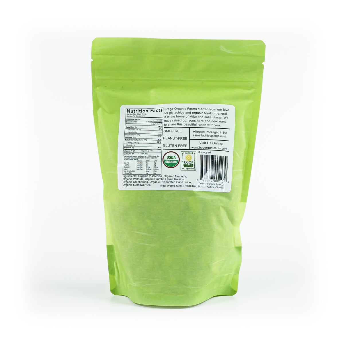 12- 8 oz bags of Organic Trail Mix