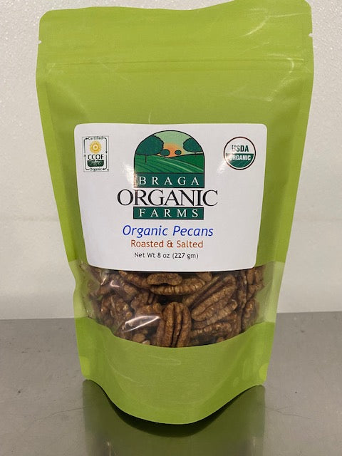 12- 8 oz bags of Organic Pecans