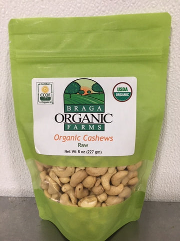 12- 8 oz bags of Organic Cashews
